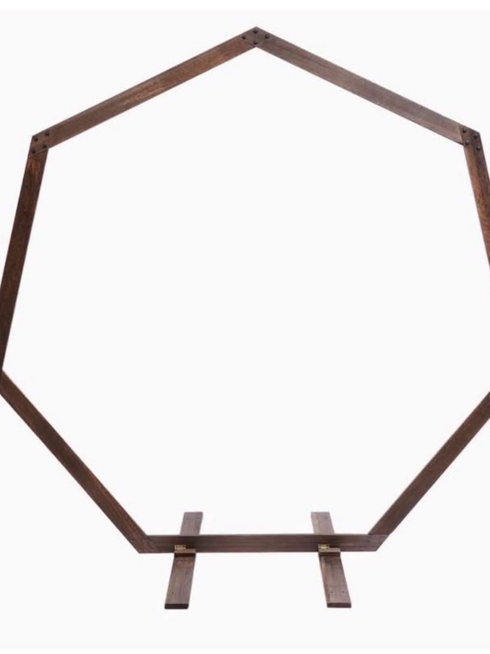Wooden Octagon Backdrop Frame - Brown